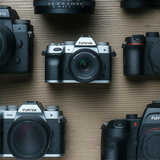 Fujifilm相機推薦，展示各款相機特寫，以捕捉生活美好瞬間為主題，色彩鮮明，相機配件和拍攝場景相結合，展現攝影藝術的魅力。