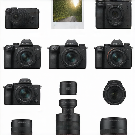 Fujifilm相機探索入門指南圖片，展示相機模型與拍攝效果，強調即影即有功能與創意攝影技巧，協助攝影愛好者選擇最佳攝影器材。