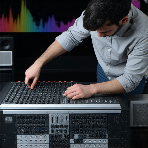 音響箱的秘密，展示音質提升的奇妙方法，專業服務的人員正在調整設備，提升音響效果和聆聽體驗。探索專業的音響服務，感受音質變化。