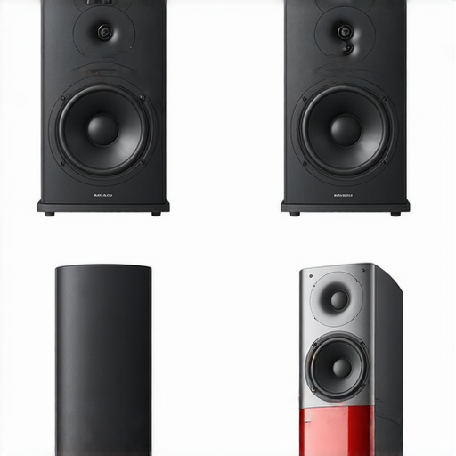 展示多款音響箱的陳列，突顯各式設計與功能，選擇最適合你的音響箱，打破常規，立即體驗震撼音效，音樂愛好者必備的高品質設備。