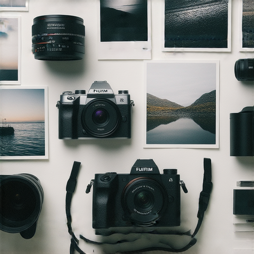 Fujifilm相機展示，展現專業攝影技術的魅力，周圍充滿攝影器材和拍攝作品，讓攝影愛好者體驗即影即有的攝影樂趣，提升創作能力，探索Fujifilm的無限可能。