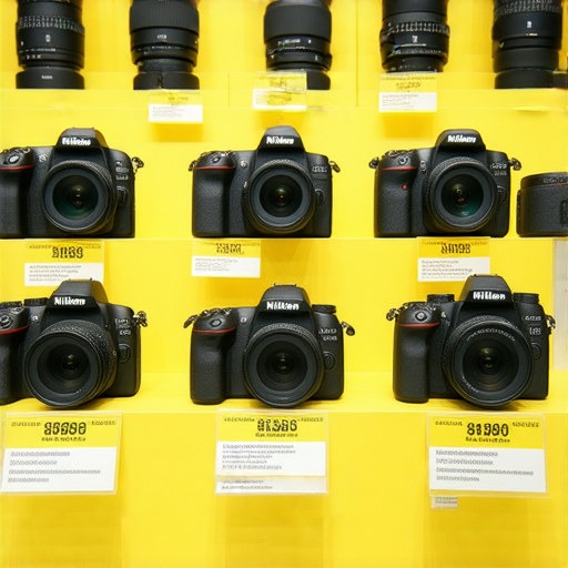 香港Nikon相機及鏡頭在展覽中展示，產品價格標示清晰，吸引消費者目光，讓人立即瞭解保養資訊和購買選擇，捕捉攝影愛好者的心。