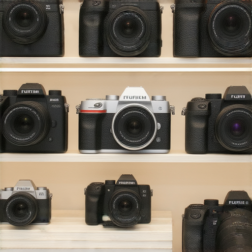 Fujifilm相機展示，擁有即影即有的特性，展現攝影魅力。攝影愛好者探索不同型號，發現潛能與創意，捕捉美好瞬間。