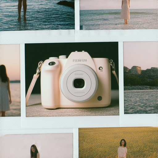 Fujifilm相機展示，強調其即影即有的魅力，捕捉瞬間美好，色彩豐富，方便攜帶，適合各類攝影愛好者使用，探索拍攝的樂趣和創意。