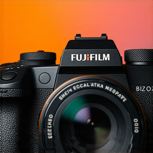 Fujifilm相機特寫，展示專業拍攝服務的實時捕捉魅力，色彩鮮豔的影像展現即影即有的藝術風格。