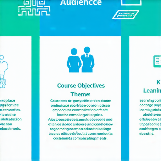 提升職場競爭力的商業英語課程與商務英語課程解析圖示，展示課程主題、學習重點及相關技巧，幫助學員在職場中有效溝通與發展。