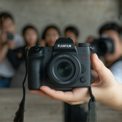 Fujifilm相機展示在攝影工作坊上，環繞著攝影師和學員，探索即影即有的攝影魅力，啟程攝影之旅，捕捉精彩瞬間，展現Fujifilm無與倫比的影像品質與創意潛力。