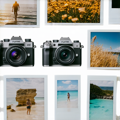 Fujifilm相機展示，各型號聚焦即影即有的魅力，攝影愛好者探索攝影冒險的最佳選擇，色彩鮮明的拍攝作品一覽，激發創作靈感。