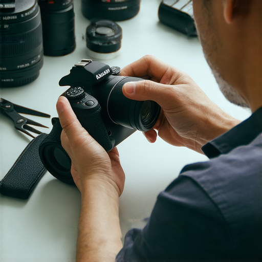 發現香港最佳相機維修店的專業服務，維修技術人員正在檢查數碼相機，讓您的設備重獲新生，立即預約享受專業維修服務，確保相機性能恢復最佳狀態。