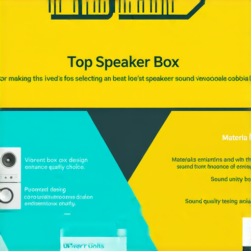 揭示最佳音響箱選擇秘訣的圖片，展示五大要點，強調提升音質體驗的重要性，包括音響箱設計、材質、驅動單元和音質測試，助你選擇理想音響箱。