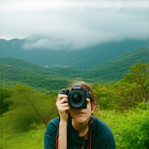 Fujifilm相機展示在自然美景中，攝影師專注拍攝，探索即影即有的魅力，提升攝影技巧，捕捉精彩瞬間，展現Fujifilm的影像品質與創意潛能。