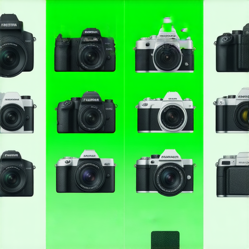 菲林相機與即影即有的比較圖，展示Fujifilm相機的多樣設計與特色，包括不同型號的外觀與功能，幫助攝影愛好者選擇合適的攝影工具，加強對菲林相機與即影即有的了解。