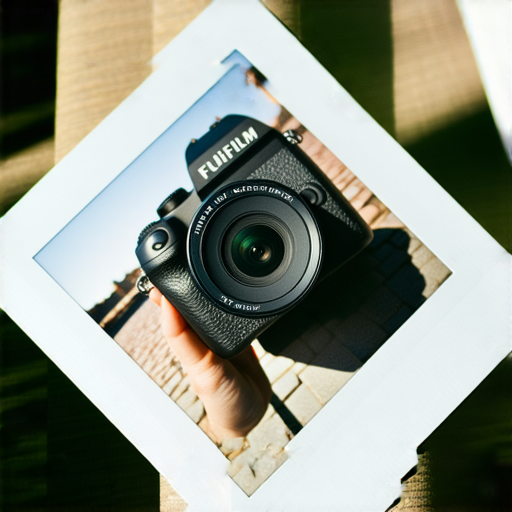 Fujifilm相機展示即影即有魅力的照片，畫面上有專業攝影服務過程的實景，捕捉精彩瞬間，展現攝影藝術的獨特魅力。
