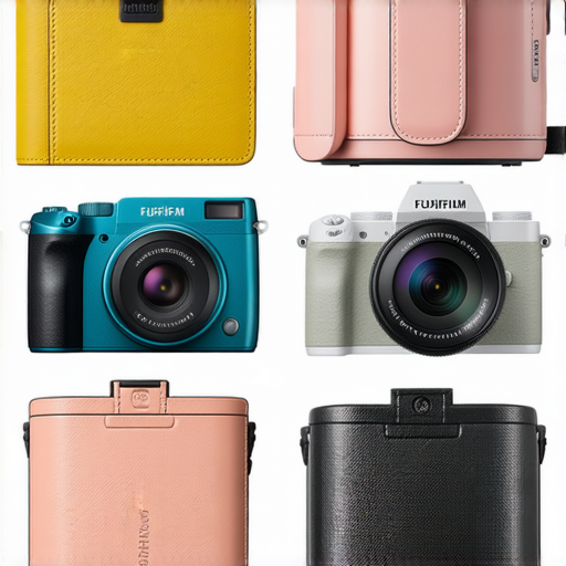 Fujifilm相機展示台，色彩鮮豔，吸引眼球，展現即影即有的魅力，推薦各款專業相機，適合攝影愛好者，立即點擊了解更多資訊。