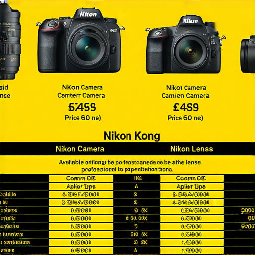 香港Nikon相機與鏡頭價格揭密攻略，展示各型號產品及價格對比，幫助消費者選擇最抵貨選項，並提供購買建議及技巧，提升拍攝體驗。