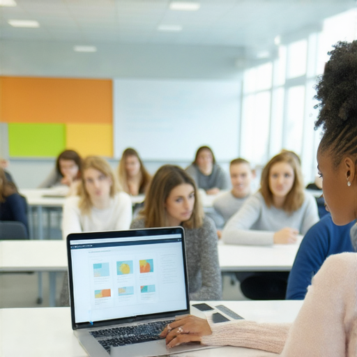 提升職場競爭力的商業英語課程和商務英語課程介紹圖片，展示學習環境、課程內容及學員互動，旨在幫助參加者增強英語交流能力和職場競爭力。