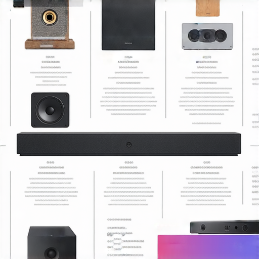 提升音質體驗的音響箱購買指南與選擇技巧的圖示，展示了不同類型的音響箱，強調了音質、設計與品牌的關鍵因素，幫助消費者選擇適合的音響設備。