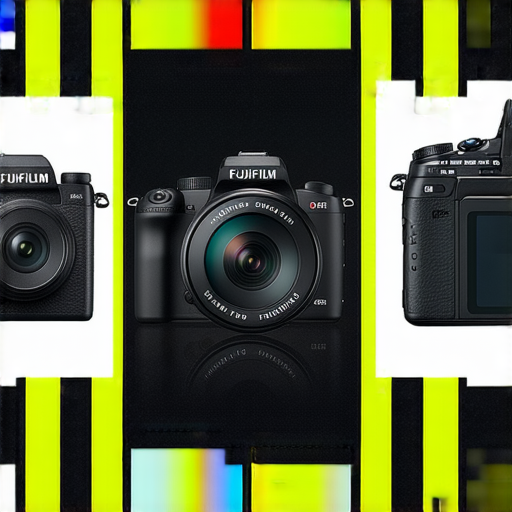 Fujifilm相機展示，強調即影即有功能與各款入門推薦型號，適合攝影愛好者探索與選擇，搭配生動色彩與創意表現，展示其優越性能與使用體驗。