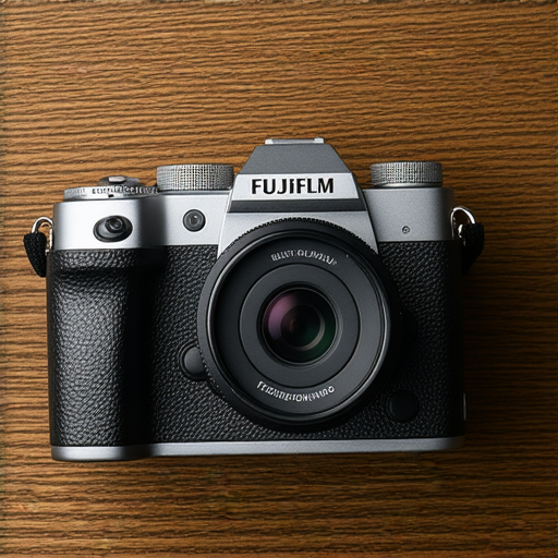 Fujifilm相機展示圖，強調其卓越性能、復古設計與高畫質，吸引攝影愛好者選擇Fujifilm，提升攝影技術與創意，揭示攝影之路的三大理由。