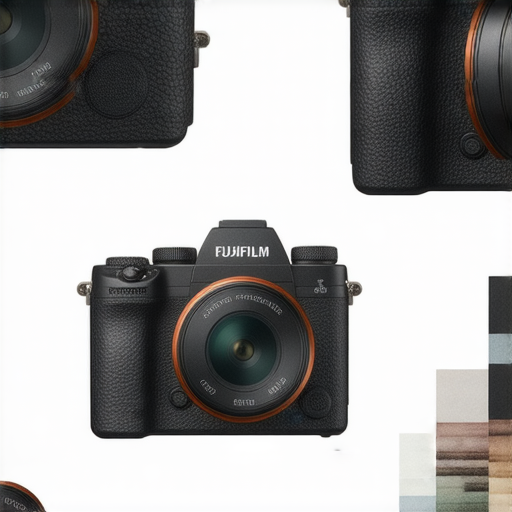 探索Fujifilm相機的即影即有功能，展示不同型號相機的特寫，包含對焦環、快門按鈕和顏色選擇，有助於拍攝靈感和相機推薦指南，適合攝影愛好者使用。