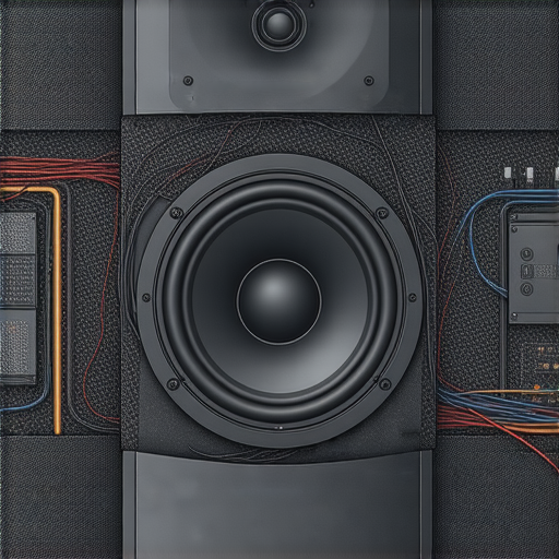 專業音響箱內部結構展示，揭示其設計與功能，強調選擇專業服務能提升音質和聆聽體驗，讓音樂更具立體感，讓人沉浸於聲音世界中。
