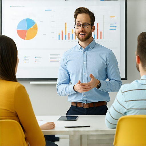 提升職場競爭力的商業英語與實用商務英語課程介紹圖片，展示學習內容、課程特色及專業老師授課情境，幫助提升職場英語能力及商業交流技巧。