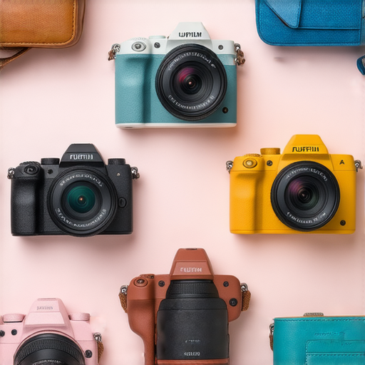 Fujifilm相機及其即影即有功能的展示圖，展現多款入門機型，強調其使用樂趣與拍攝體驗，適合新手攝影愛好者探索攝影世界。