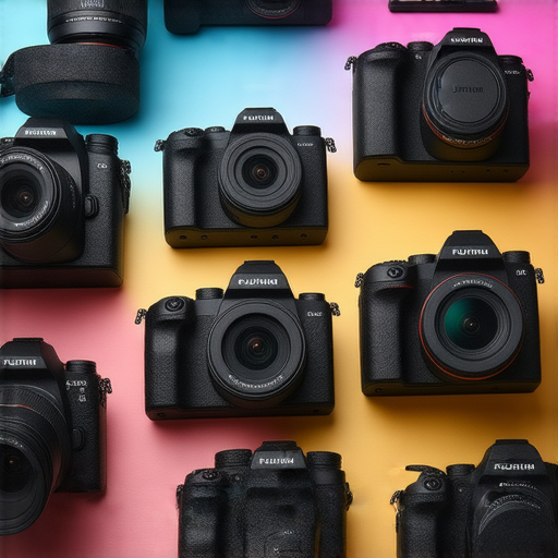 Fujifilm相機展示，包含多款頂尖機型，適合各種攝影需求，完美捕捉生活瞬間，助你成為攝影達人，探索創意攝影的無限可能。