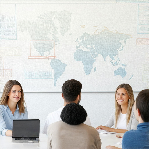 提升職場競爭力的商業英語課程與商務英語課程介紹，展示學習場景，學員專注於提升英語能力，教師指導技能應用，強調實用性與互動性，適合各類型職場人士。