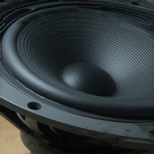 揭開音響箱的細節，展示專業音響服務的技術人員調整設備，提升音質，讓觀眾感受更優質的音樂體驗，表現出音響卓越的功能和設計。