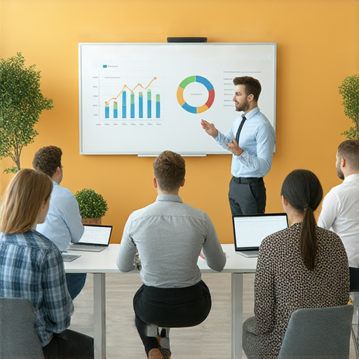 提升職場競爭力的商業英語課程與商務英語課程的揭密，展示專業學習環境、互動教學場景及學員積極參與的畫面，強調溝通能力與商務技巧的提升。