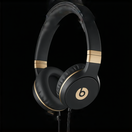 沉浸音樂世界的Beats耳機展示，突顯其獨特魅力與專業服務，耳機細節清晰可見，適合音樂愛好者和專業用戶使用。