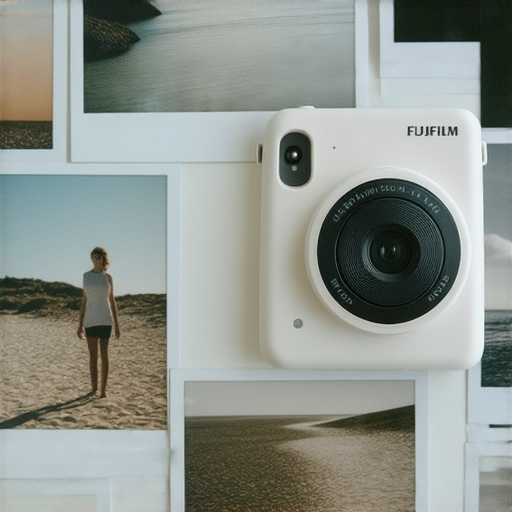 Fujifilm即影即有相機展示，特寫攝影設備及使用者，捕捉創意攝影技巧，彰顯相機魅力，探索最佳攝影選擇，提升影像質感，吸引攝影愛好者。