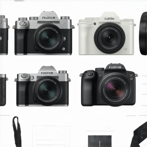 Fujifilm相機推薦即影即有與入門指南，顯示多款相機型號及其特色，適合攝影新手了解選擇要點，搭配實際拍攝範例，展現Fujifilm相機的優雅設計與功能性。