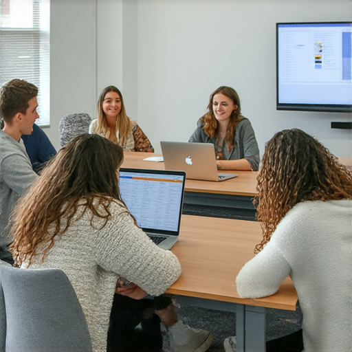 提升職場競爭力的商業英語課程與商務英語課程探索的圖片，展示學員在互動學習過程中，提升英語能力，增強職場表現，助力職業發展和國際交流。