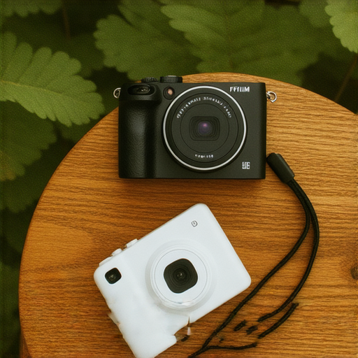 Fujifilm即影即有相機與入門級相機的完美搭配展示，強調相機的便攜性和即時拍攝功能，適合攝影新手創造高品質瞬間的理想選擇。