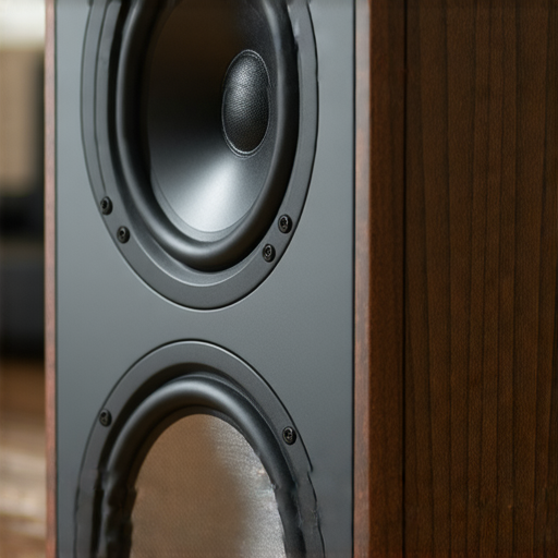 選擇音響箱時必知的五大要素，展示音響箱特寫，強調音質、材質和設計，配有音頻設備和配件，幫助提升音質完美度的指南。