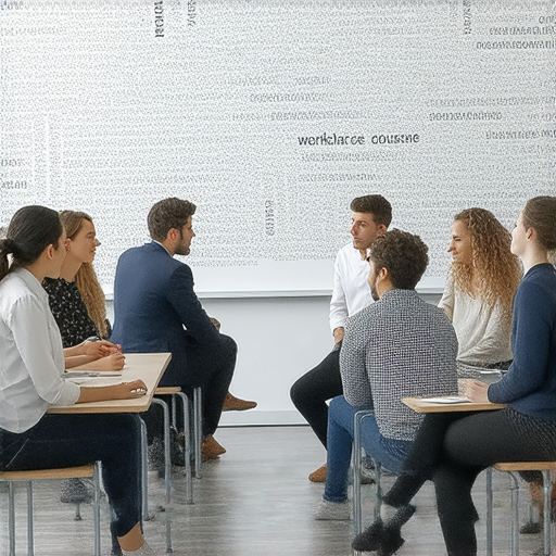 提升職場競爭力的商業英語課程與商務英語課程解讀，展示學員在課堂上互動學習的情境，強調溝通技巧與商業術語的重要性，助力職場發展和競爭優勢。