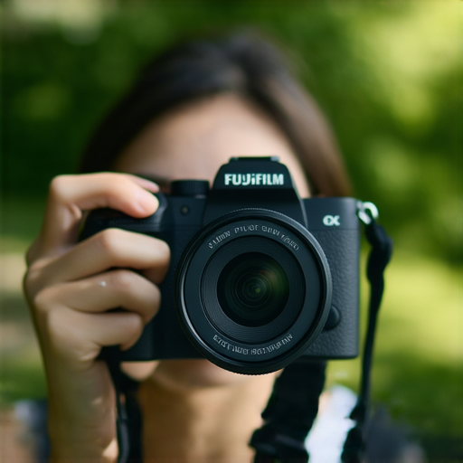 探索Fujifilm相機的魅力，展現攝影技巧與創意，捕捉瞬間的美好。圖片展示Fujifilm相機操作場景，使用者專注於拍攝，完美傳遞即影即有的攝影體驗。