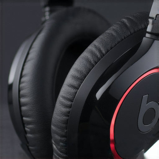 Beats 耳機特寫，展示其獨特設計和先進技術，強調專業音質體驗的優勢，吸引消費者深入探索耳機的秘密與專業服務。