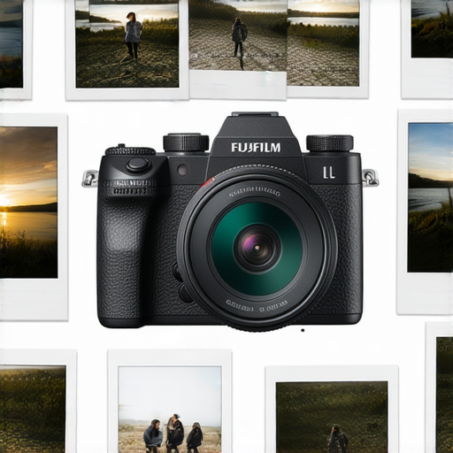 Fujifilm相機展示，突顯其即影即有的特色，探索攝影新世界的專業服務與創新技術，吸引攝影愛好者和專業人士的注意。