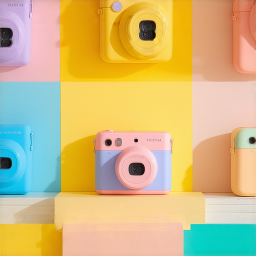 Fujifilm 系列即影即有相機推薦圖，展示各型號相機及其功能，適合入門攝影愛好者，捕捉瞬間回憶的完美選擇，色彩鮮明且設計時尚。