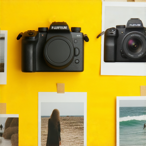 Fujifilm相機展示，強調即影即有的特點，背景為攝影專業服務，吸引玩家探索攝影的魅力，推薦各款Fujifilm相機選擇。