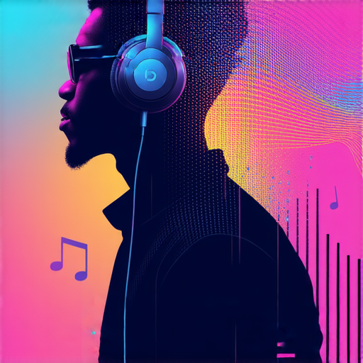 發現音樂新維度的圖片，展示使用者享受超越耳機的Beats體驗，探索專業音樂服務，突顯音樂的多樣性及沉浸感。