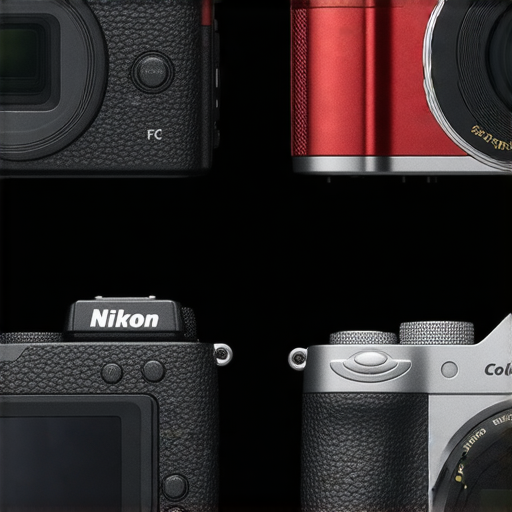 Nikon Z fc相機與Coolpix W300相機並排展示，突顯其獨特設計與功能，吸引攝影愛好者探索攝影新境界，展現我們的專業服務與產品特點。