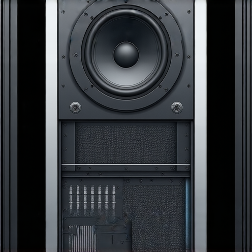 專業音響箱的內部設計示意圖，顯示聲音提升技巧與音質改善的關鍵元素，強化音響效果，讓您立即提升音樂享受，探索音響箱的秘密。