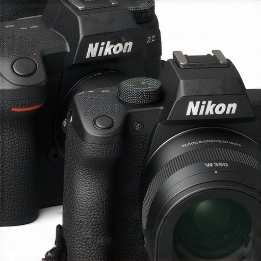 尼康Z FC和W300相機特寫，展示其獨特設計與卓越性能，強調探索尼康相機的攝影魅力和專業服務，讓攝影愛好者立即了解各系列的奧秘與特點。