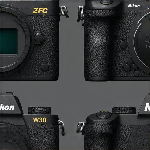 Nikon Z FC相機與W300相機的比較圖，展示兩款相機在捕捉瞬間的專業功能，強調適合攝影愛好者的設計與性能。探索如何利用這些相機打造精彩影像。