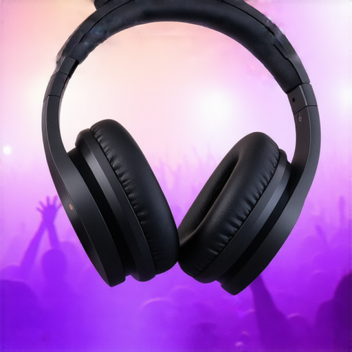 Beats耳機展示，強調其無與倫比的音質體驗，背景為音樂愛好者嬉鬧的場景，耳機輕巧時尚，完美呈現高品質音樂享受，吸引音樂愛好者的目光。