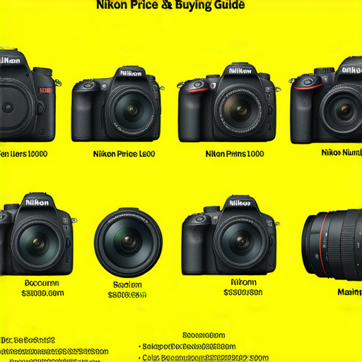 香港Nikon相機價格及鏡頭購買指南與保養技巧的圖片，展示多款Nikon相機及鏡頭，包含相機型號、價格標籤及保養建議，提供購買者參考的視覺資訊。